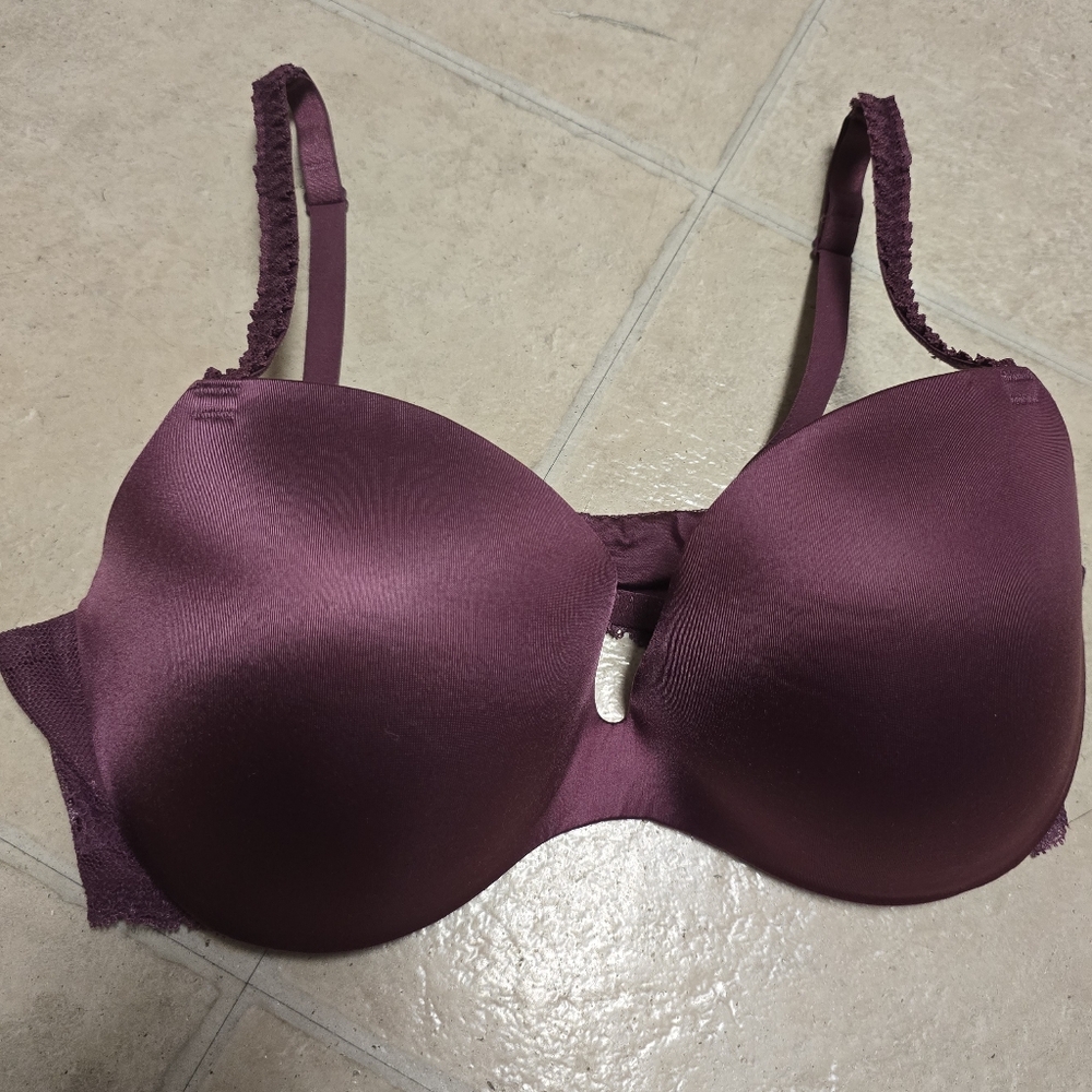 Aerie Jacklyn Push Up Bra Burgundy